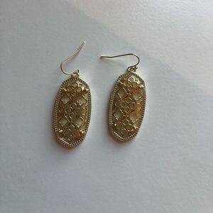 Kendra Scott Gold Filigree Earrings